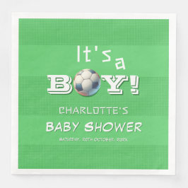 Das ist ein Junge! Sport Football Baby Dusche Serviette