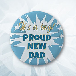 Das ist ein Junge! Stolz neuer Dad Button