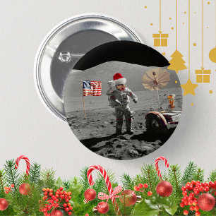 Das ist ein kleiner Schritt für den Weihnachtsmann Button