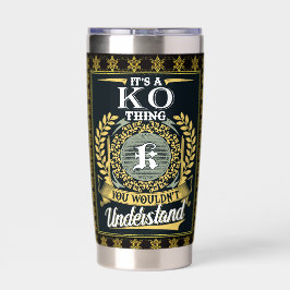 Das ist ein Ko-Ding, das man nicht verstehen konnt Thermobecher
