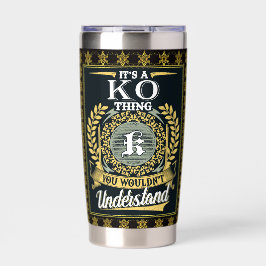 Das ist ein Ko-Ding, das man nicht verstehen konnt Thermobecher