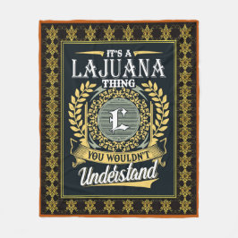 Das ist ein Lajuana, das man nicht verstehen konnt Fleecedecke