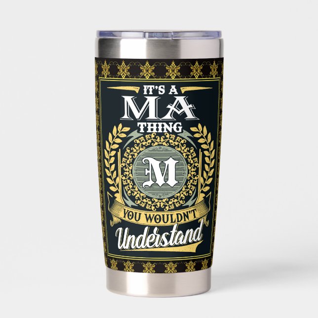 Das ist ein Mamma, das man nicht verstehen konnte Thermobecher (Rückseite)