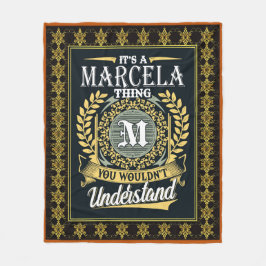 Das ist ein Marcela, das man nicht verstehen konnt Fleecedecke