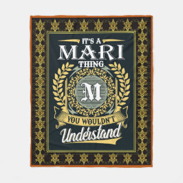 Das ist ein Mari, das du nicht verstehen konntest Fleecedecke