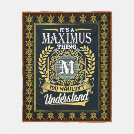 Das ist ein Maximus, den man nicht verstehen konnt Fleecedecke