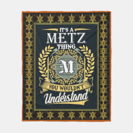 Das ist ein Metz, das man nicht verstehen konnte Fleecedecke