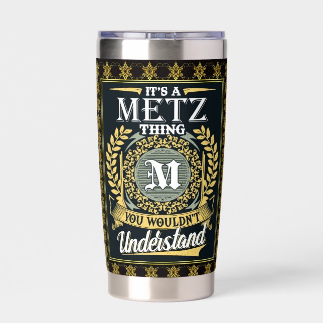 Das ist ein Metz, das man nicht verstehen konnte Thermobecher (Rückseite)