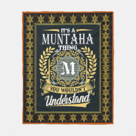 Das ist ein Muntaha-Ding, das man nicht verstehen  Fleecedecke