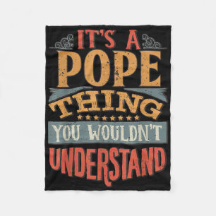 Das ist ein Papstthema, das du nicht verstehen wür Fleecedecke