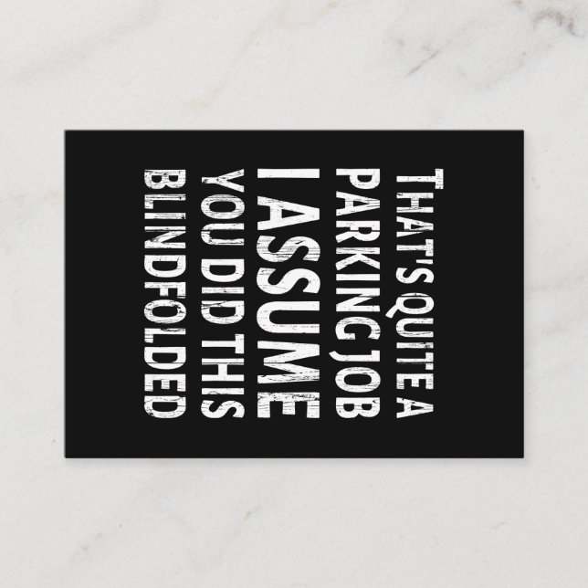 Das ist ein Parkjob - Schlechtes Parken Visitenkarte (Vorderseite)