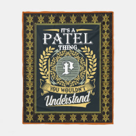 Das ist ein Patel, das man nicht verstehen konnte Fleecedecke