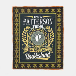 Das ist ein Patterson, das man nicht verstehen kon Fleecedecke