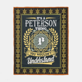 Das ist ein Peterson, das man nicht verstehen konn Fleecedecke