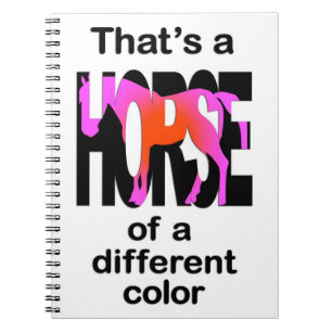 Das ist ein Pferd mit einer anderen Farbe Print Notizblock