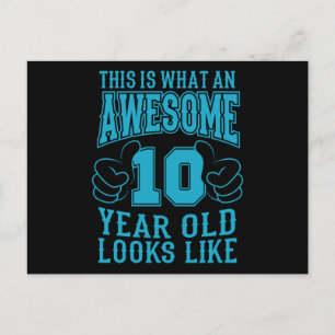 DAS IST EIN PHANTASTISCHER 10 JAHRE ALTER 10. Gebu Postkarte