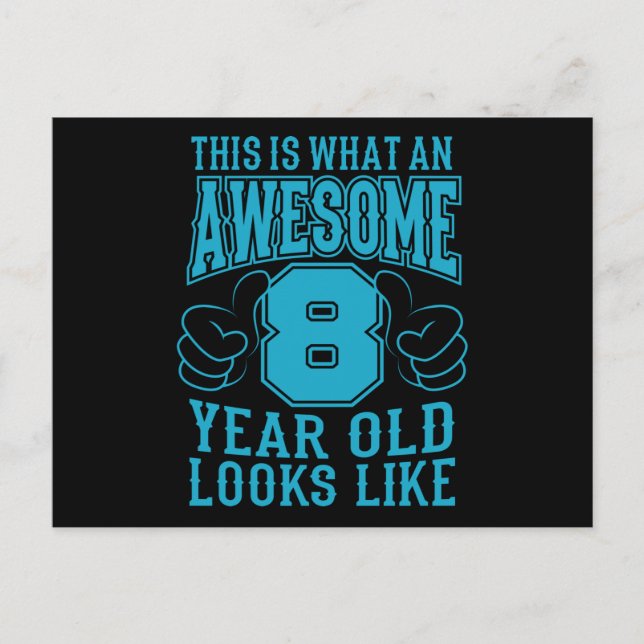 DAS IST EIN PHANTASTISCHER 8 JAHRE ALTER 8. Geburt Postkarte (Vorderseite)