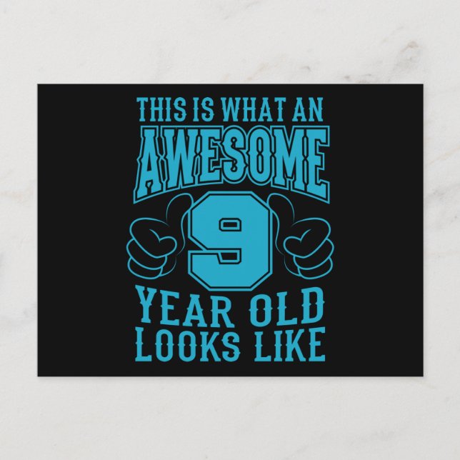 DAS IST EIN PHANTASTISCHER 9 JAHRE ALTER 9. Geburt Postkarte (Vorderseite)