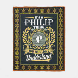 Das ist ein Philip, das man nicht verstehen konnte Fleecedecke