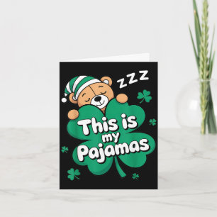 Das ist ein Pyjama St. Patricks Day Teddybär Umarm Karte