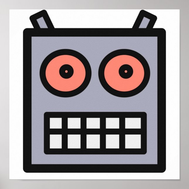 Das ist ein Roboterkopf Poster (Vorne)