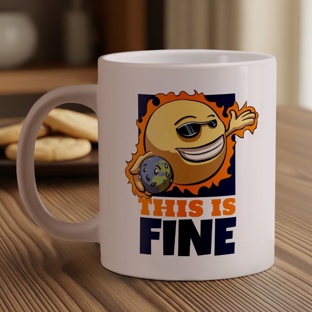 Das ist ein schöner Cartoon der globalen Erwärmung Jumbo-Tasse (Von Creator hochgeladen)