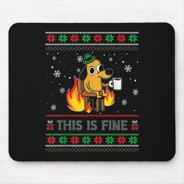 Das ist ein schöner Hund Meme Funny Ugly Weihnacht Mousepad (Vorne)