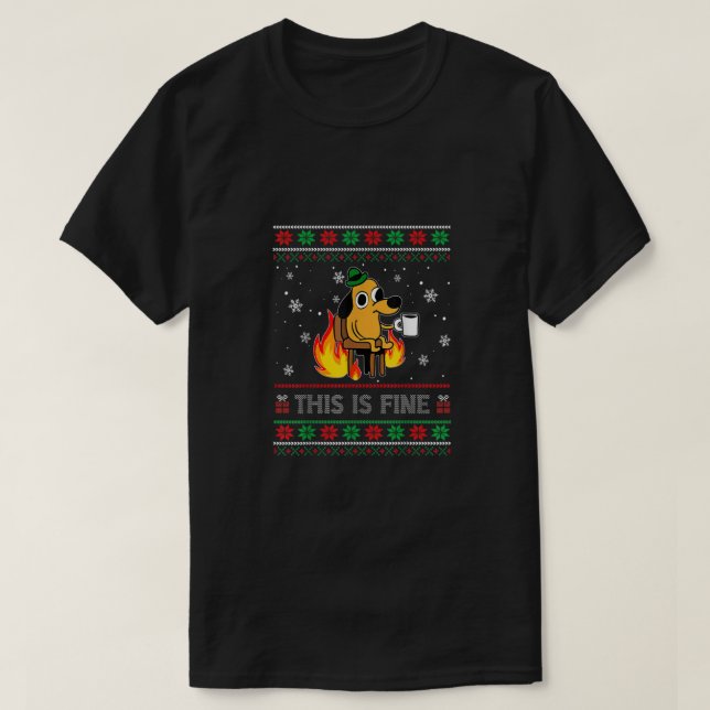 Das ist ein schöner Hund Meme Funny Ugly Weihnacht T-Shirt (Design vorne)