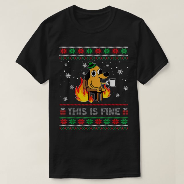 Das ist ein schöner Hund Meme Funny Ugly Weihnacht T-Shirt (Design vorne)