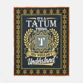 Das ist ein Tatum, das man nicht verstehen konnte Fleecedecke