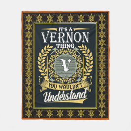 Das ist ein Vernon, das man nicht verstehen konnte Fleecedecke