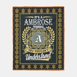 Das ist eine Ambrose, die man nicht verstehen konn Fleecedecke