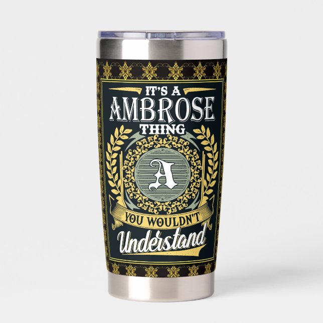 Das ist eine Ambrose, die man nicht verstehen konn Thermobecher (Rückseite)