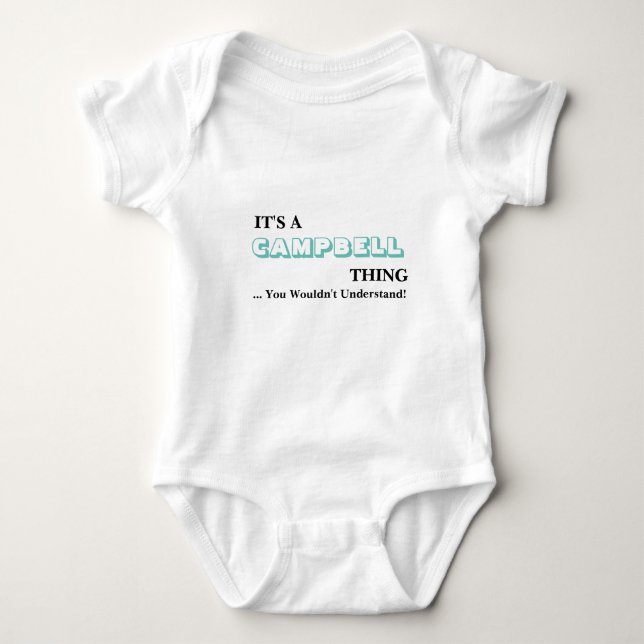 Das ist eine CAMPBELL Sache! Baby Strampler (Vorderseite)