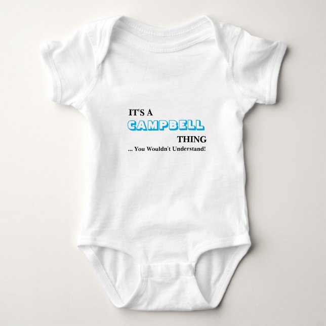 Das ist eine CAMPBELL Sache! Baby Strampler (Vorderseite)