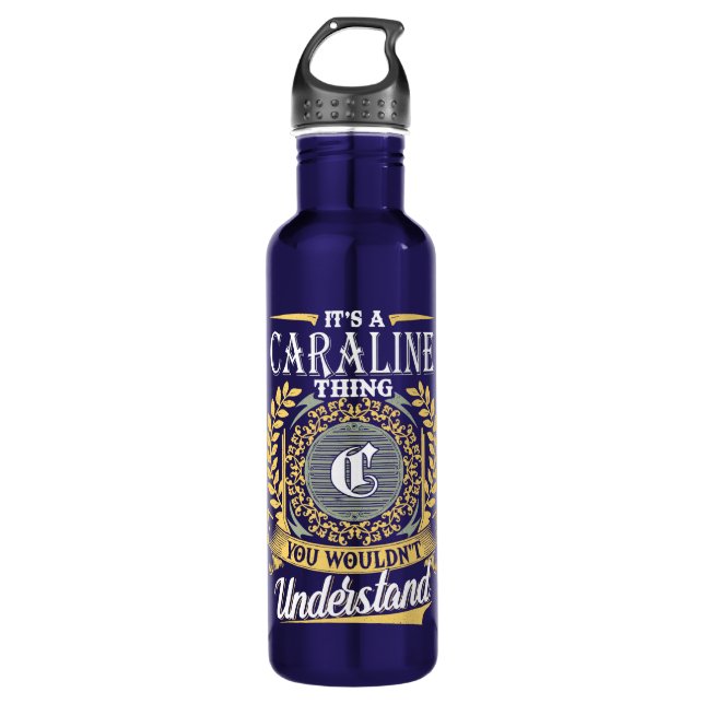 Das ist eine Caraline, die man nicht verstehen kon Edelstahlflasche (Vorderseite)
