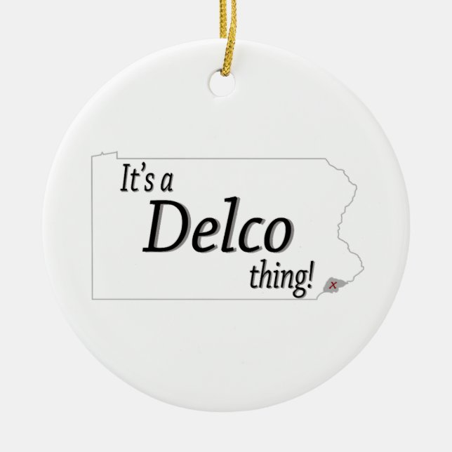 Das ist eine DELCO Sache! Keramik Ornament (Vorne)