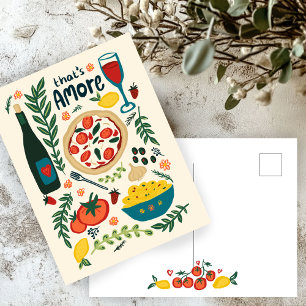 Das ist eine eher italienische Food Valentine Lieb Postkarte