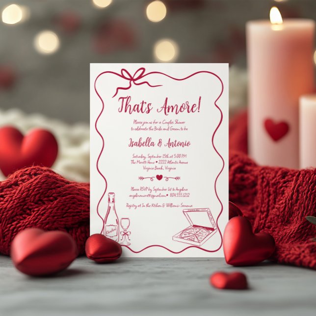 Das ist eine eher skurrile Händedusche Einladung (That's Amore Couples Shower Invitation )