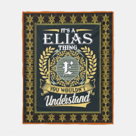 Das ist eine Elias-Sache, die man nicht verstehen  Fleecedecke