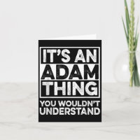 Das ist eine erstaunliche Sache, die man Adam Chri