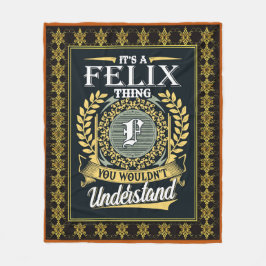 Das ist eine Felix Sache, die man nicht verstehen  Fleecedecke