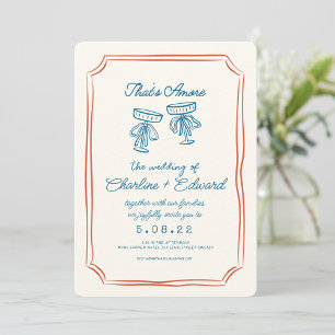 Das ist eine Funky Zeichnend Hochzeit mit Handschr Einladung