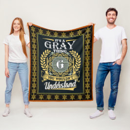 Das ist eine graue Sache, die man nicht verstehen Fleecedecke