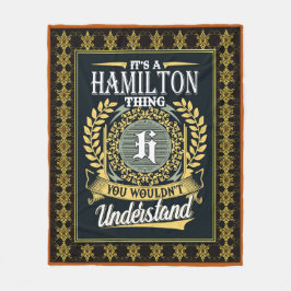 Das ist eine Hamilton Sache, die man nicht versteh Fleecedecke