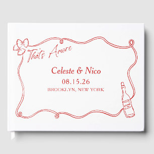 Das ist eine handGezeichnet Italienische Custom Re Gästebuch