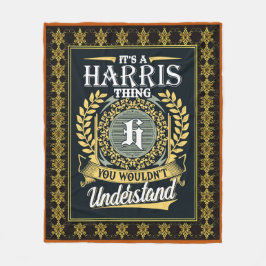 Das ist eine Harris, die man nicht verstehen konnt Fleecedecke