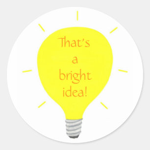 Das ist eine helle Idee, die Aufkleber des gelben 