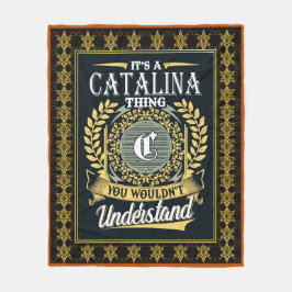 Das ist eine Katalina, die man nicht verstehen kon Fleecedecke