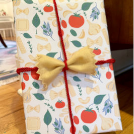 Das ist eine klassische italienische Pasta Formen Geschenkpapier Set